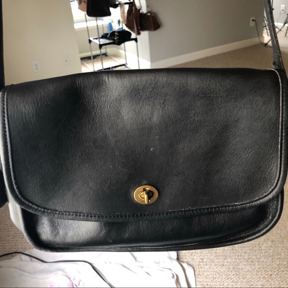 Coach Handbags - Vintage Coach City Bag #9790 Black Leather